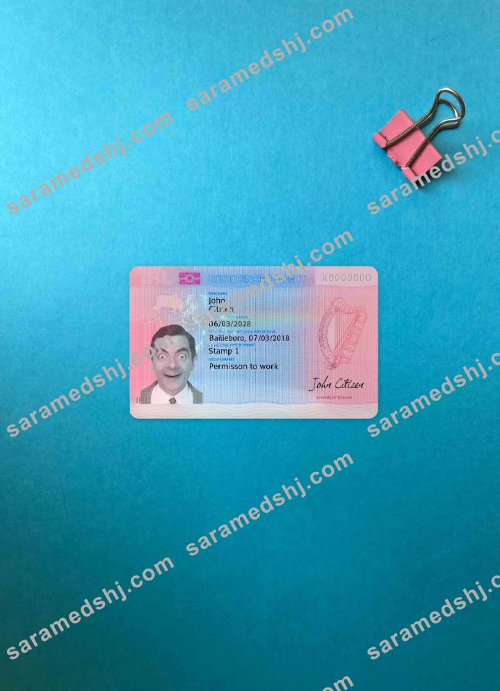 Ireland residence permit photolook FRONT